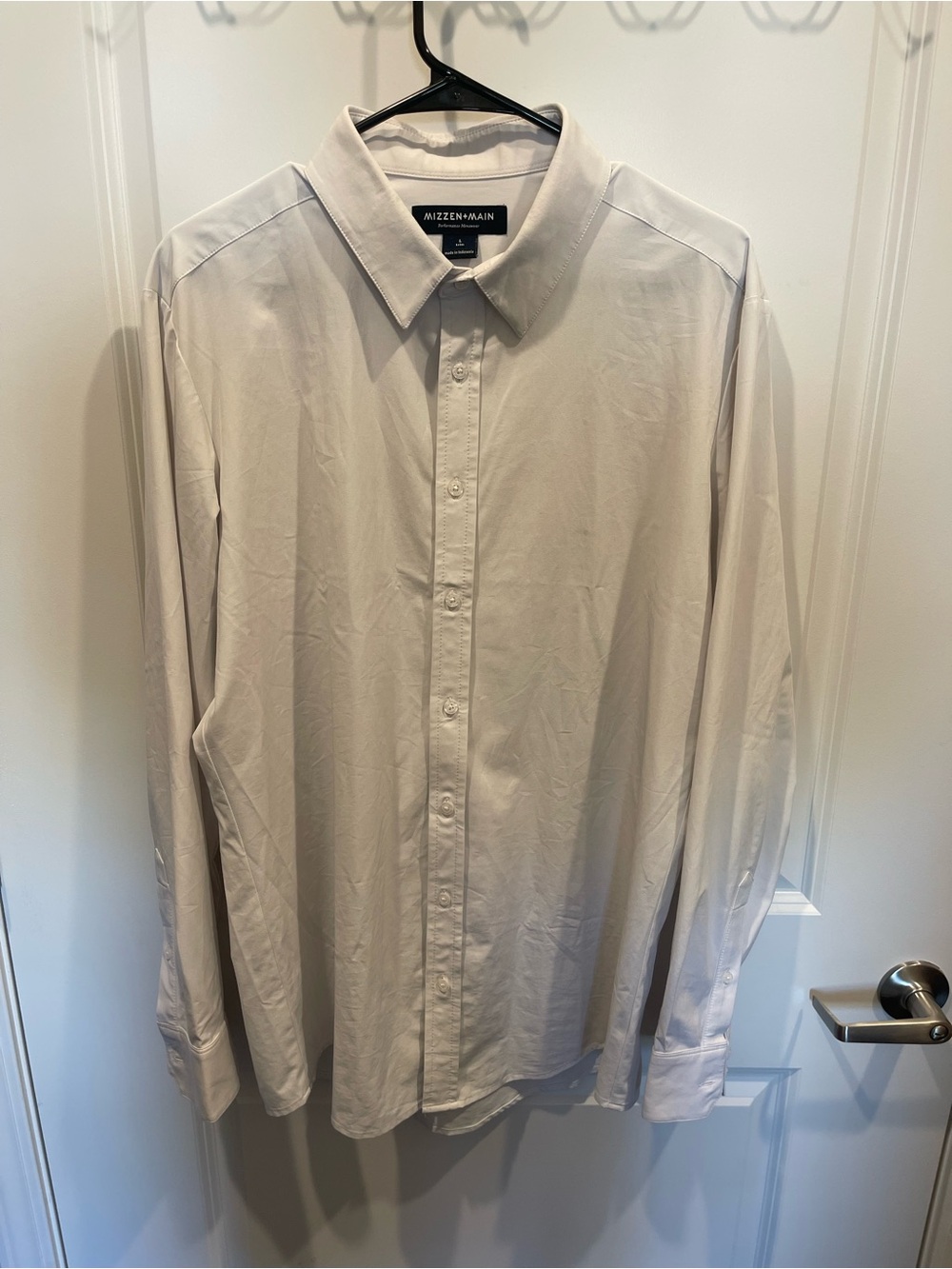 Mizzen+Main Light Gray Performance Dress Shirt